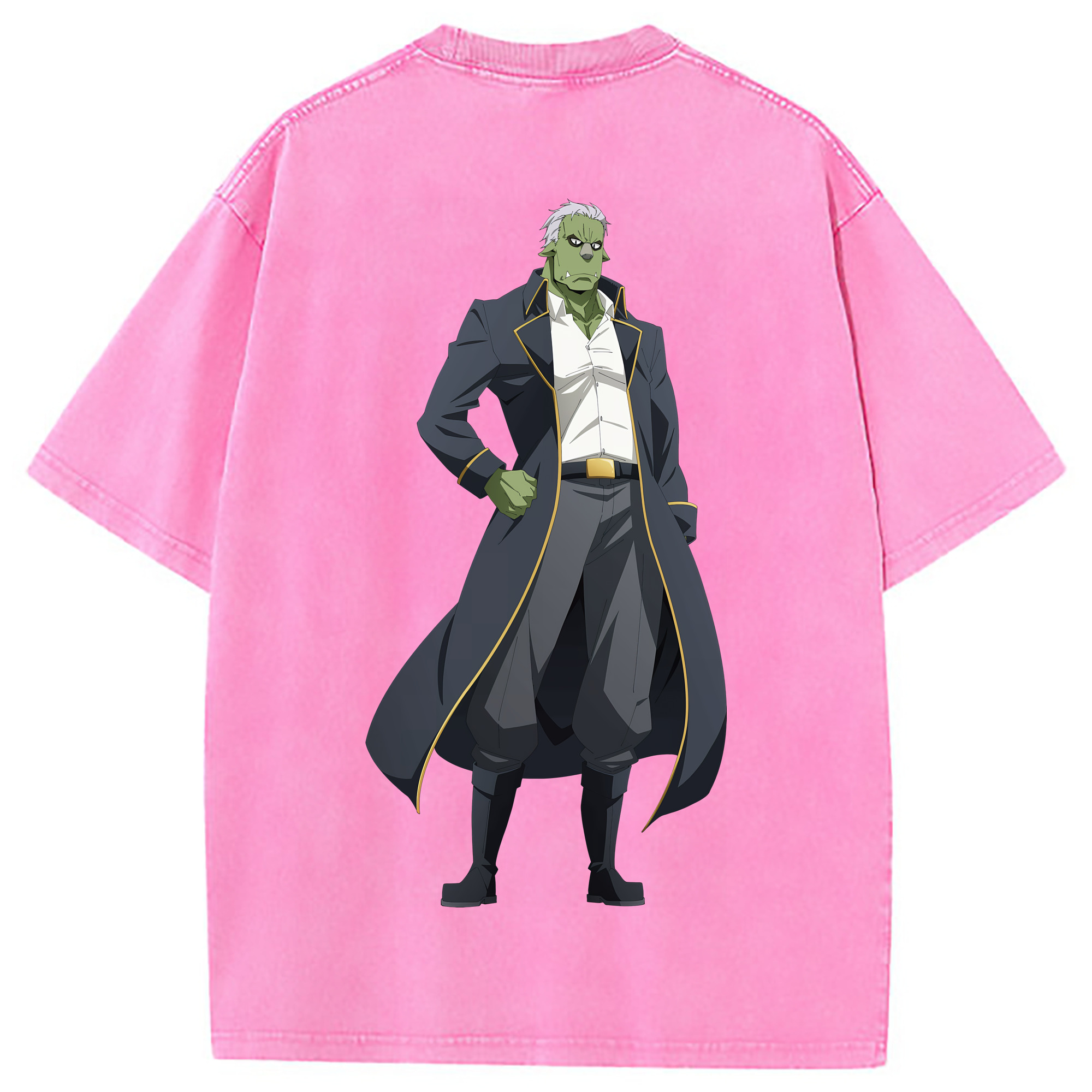 （画像用） 転スラ Regarding Reincarnated to Slime 綿100% ヴィンテージ風 半袖Tシャツ（背面プリント）